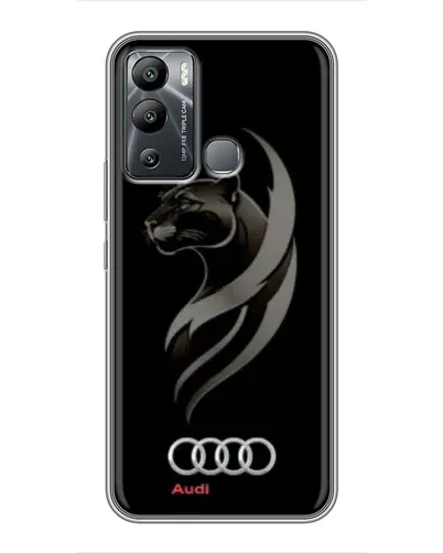 Чехол для Infinix Hot 12 Play с картинкой «Графика — пантера и Audi»