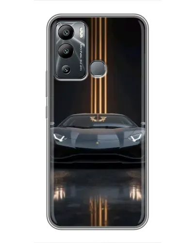Чехол для Infinix Hot 12 Play с картинкой «Lamborghini золотые линии»
