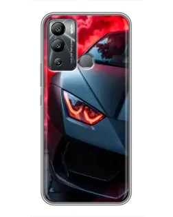 Чехол для Infinix Hot 12 Play с картинкой «Lamborghini красное сияние» Чехол для Infinix Hot 12 Play с картинкой «Lamborghini красное сияние»