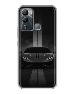 Чехол для Infinix Hot 12 Play с картинкой «Lamborghini симметрия дорог»