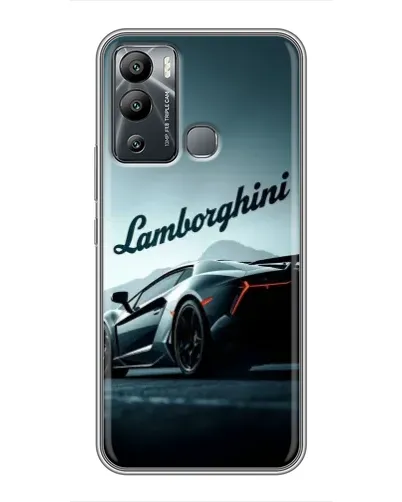 Чехол для Infinix Hot 12 Play с картинкой «Классическая надпись Lamborghini»
