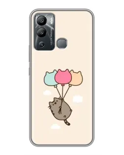 Чехол для Infinix Hot 12 Play с картинкой «Пушин на шариках»