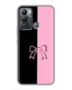 Чехол для Infinix Hot 12 Play с картинкой «Половинки банта»