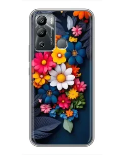 Чехол для Infinix Hot 12 Play с картинкой «Цветочная феерия»