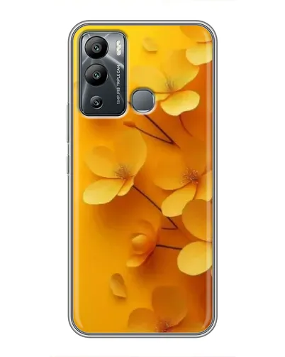 Чехол для Infinix Hot 12 Play с картинкой «Золотые лепестки»