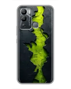 Чехол для Infinix Hot 12 Play с картинкой «Салатовый разлом скалы» Чехол для Infinix Hot 12 Play с картинкой «Салатовый разлом скалы»