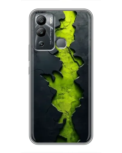 Чехол для Infinix Hot 12 Play с картинкой «Салатовый разлом скалы»