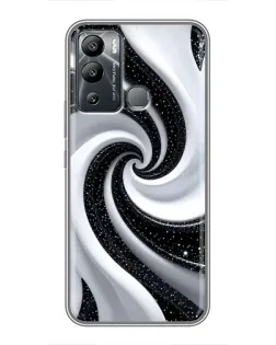 Чехол для Infinix Hot 12 Play с картинкой «Черно-белая спираль» Чехол для Infinix Hot 12 Play с картинкой «Черно-белая спираль»