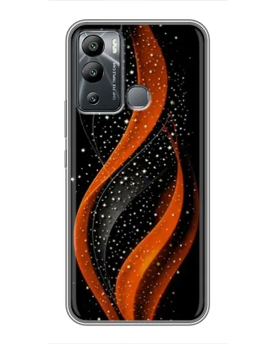 Чехол для Infinix Hot 12 Play с картинкой «Огненная звездная волна»