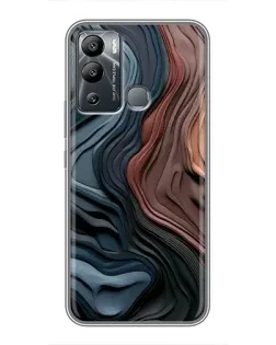 Чехол для Infinix Hot 12 Play с картинкой «Цветные волны каньона»