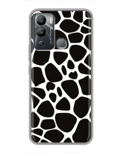 Чехол для Infinix Hot 12 Play с картинкой «Черно-белый жираф»