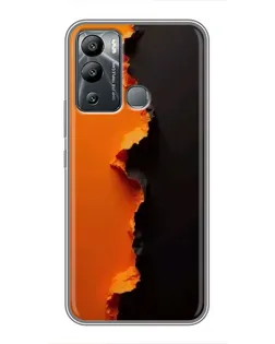 Чехол для Infinix Hot 12 Play с картинкой «Оранжевый разлом»