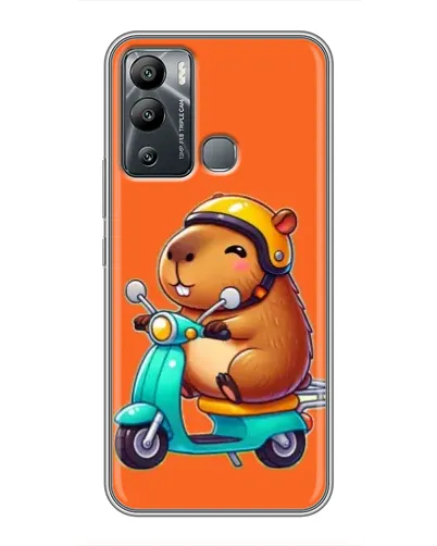 Чехол для Infinix Hot 12 Play с картинкой «Капибара на скутере» Чехол для Infinix Hot 12 Play с картинкой «Капибара на скутере»
