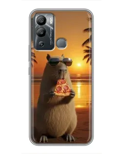 Чехол для Infinix Hot 12 Play с картинкой «Капибара с пиццей» Чехол для Infinix Hot 12 Play с картинкой «Капибара с пиццей»