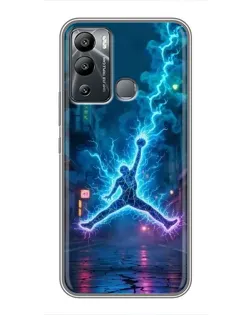 Чехол для Infinix Hot 12i с картинкой «Jordan Gold Jumpman»