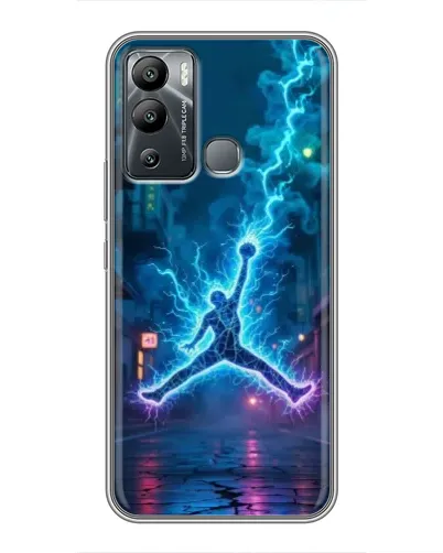 Чехол для Infinix Hot 12i с картинкой «Jordan Gold Jumpman»