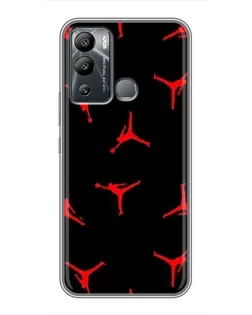 Чехол для Infinix Hot 12i с картинкой «Jordan Red Pattern»