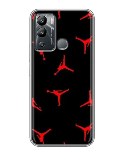Чехол для Infinix Hot 12i с картинкой «Jordan Red Pattern»