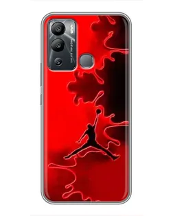 Чехол для Infinix Hot 12i с картинкой «Jordan Red Smoke»