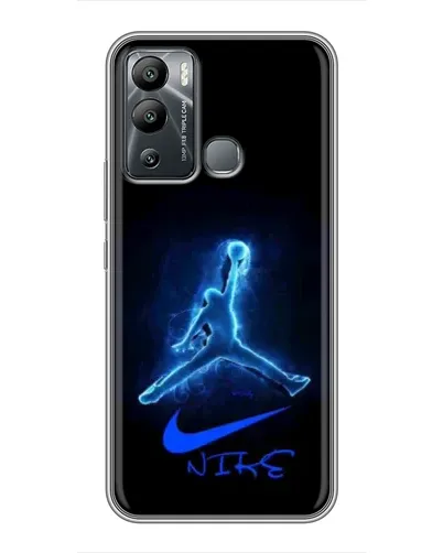 Чехол для Infinix Hot 12i с картинкой «Jordan Neon Blue»