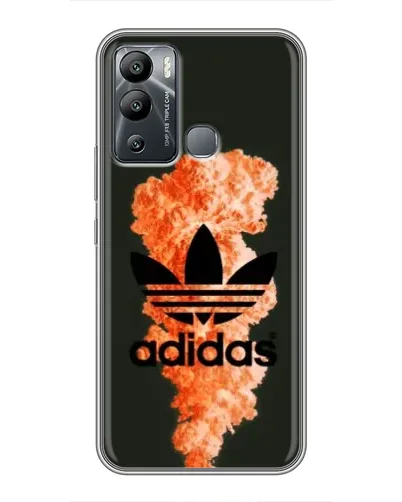 Чехол для Infinix Hot 12i с картинкой «Оранжевый дым Adidas»