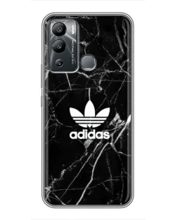Чехол для Infinix Hot 12i с картинкой «Белый мрамор Adidas»