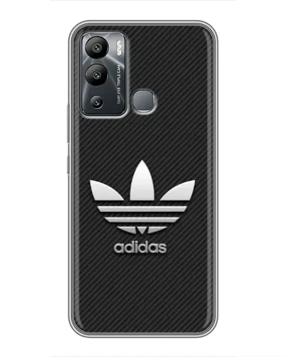 Чехол для Infinix Hot 12i с картинкой «Adidas Карбоновая текстура»