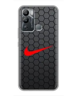 Чехол для Infinix Hot 12i с картинкой «Nike — карбоновая сетка»