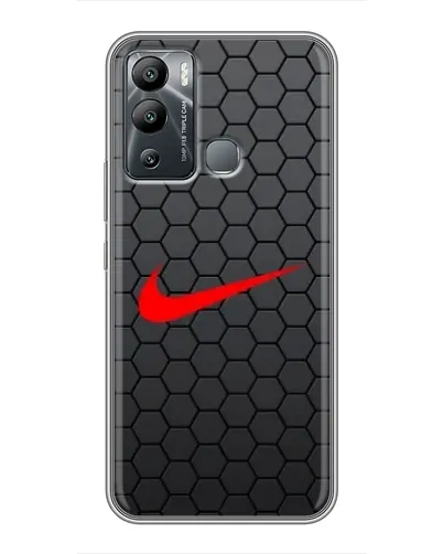 Чехол для Infinix Hot 12i с картинкой «Nike — карбоновая сетка» Чехол для Infinix Hot 12i с картинкой «Nike — карбоновая сетка»