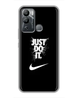 Чехол для Infinix Hot 12i с картинкой «Текстовый принт Nike»