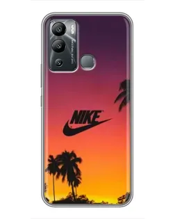 Чехол для Infinix Hot 12i с картинкой «Nike на закате солнца»
