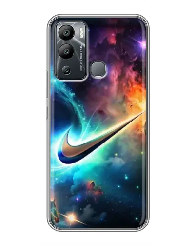 Чехол для Infinix Hot 12i с картинкой «Космический Nike Swoosh» Чехол для Infinix Hot 12i с картинкой «Космический Nike Swoosh»