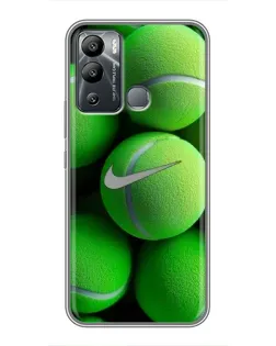 Чехол для Infinix Hot 12i с картинкой «Теннисные мячи Найк»