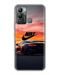Чехол для Infinix Hot 12i с картинкой «Nike и суперкар»