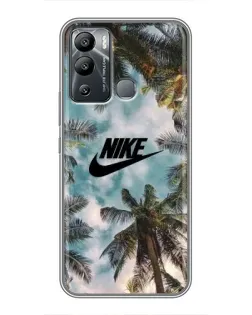 Чехол для Infinix Hot 12i с картинкой «Тропический принт Nike»
