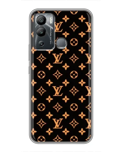 Чехол для Infinix Hot 12i с картинкой «Золотая монограмма LV»