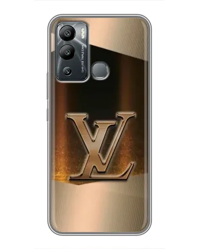 Чехол для Infinix Hot 12i с картинкой «LV — золотое сияние»