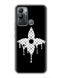 Чехол для Infinix Hot 12i с картинкой «Цветочная монограмма»