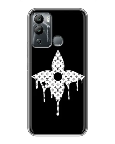 Чехол для Infinix Hot 12i с картинкой «Цветочная монограмма»