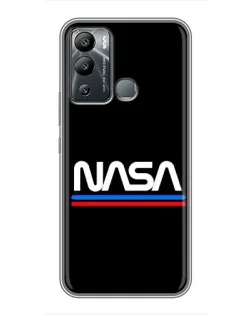 Чехол для Infinix Hot 12i с картинкой «NASA — классика Red Blue»