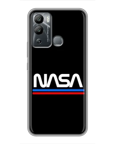 Чехол для Infinix Hot 12i с картинкой «NASA — классика Red Blue»