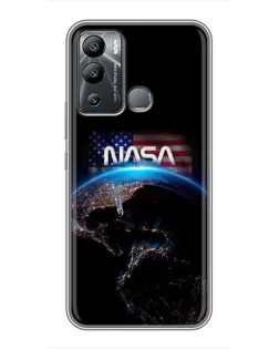 Чехол для Infinix Hot 12i с картинкой «Земля из космоса NASA»