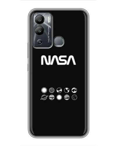 Чехол для Infinix Hot 12i с картинкой «NASA — технический принт»