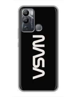 Чехол для Infinix Hot 12i с картинкой «NASA — вертикальный логотип»