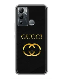 Чехол для Infinix Hot 12i с картинкой «Золотой логотип Gucci»