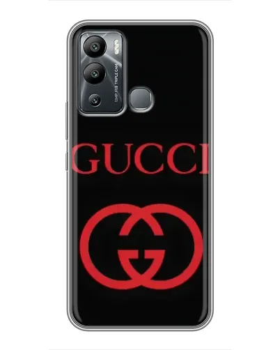 Чехол для Infinix Hot 12i с картинкой «Gucci — красный логотип» Чехол для Infinix Hot 12i с картинкой «Gucci — красный логотип»