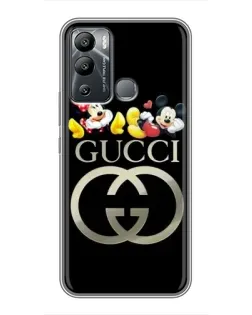 Чехол для Infinix Hot 12i с картинкой «Gucci — герои Disney»