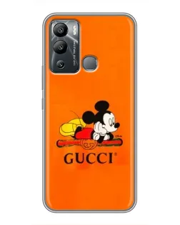 Чохол для Infinix Hot 12i з картинкою «Міккі Маус Gucci — помаранч»