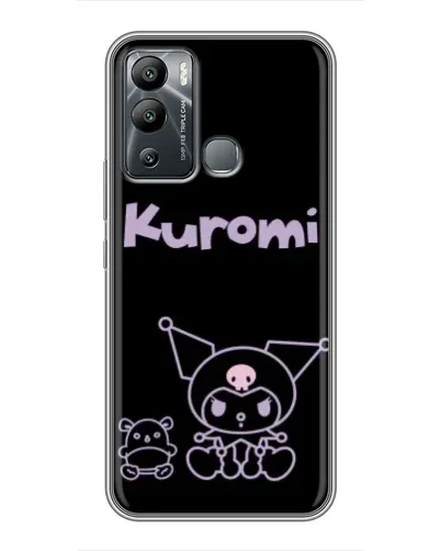 Чехол для Infinix Hot 12i с картинкой «Kuromi — черный минимализм» Чехол для Infinix Hot 12i с картинкой «Kuromi — черный минимализм»