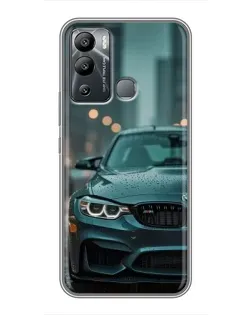 Чехол для Infinix Hot 12i с картинкой «BMW в огнях города»
